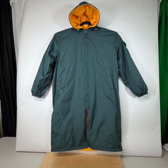 Adoretex Hooded Long Parka Coat Jacket Yellow Lining - Adult Small S - Picture 1 of 7